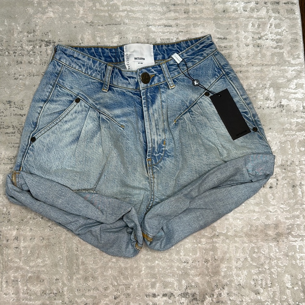 One Teaspoon Kansas Streetwalkers HIGH WAIST 80s SHORT size 24 - Picture 6 of 11